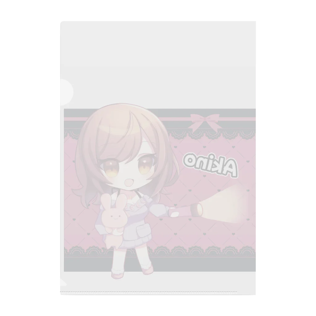 Akino👻公式Ｓｈｏｐ❤のAkino(ピンクリボン) Clear File Folder