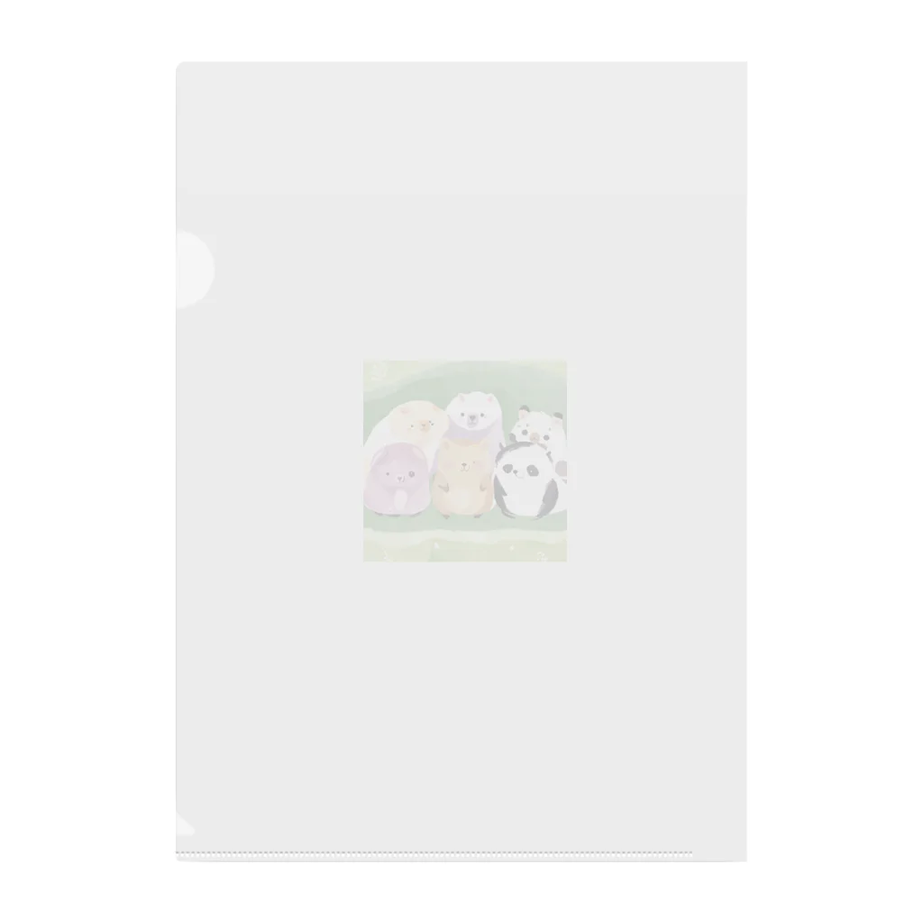 hideyan45の愛くるしいアニマルズ Clear File Folder