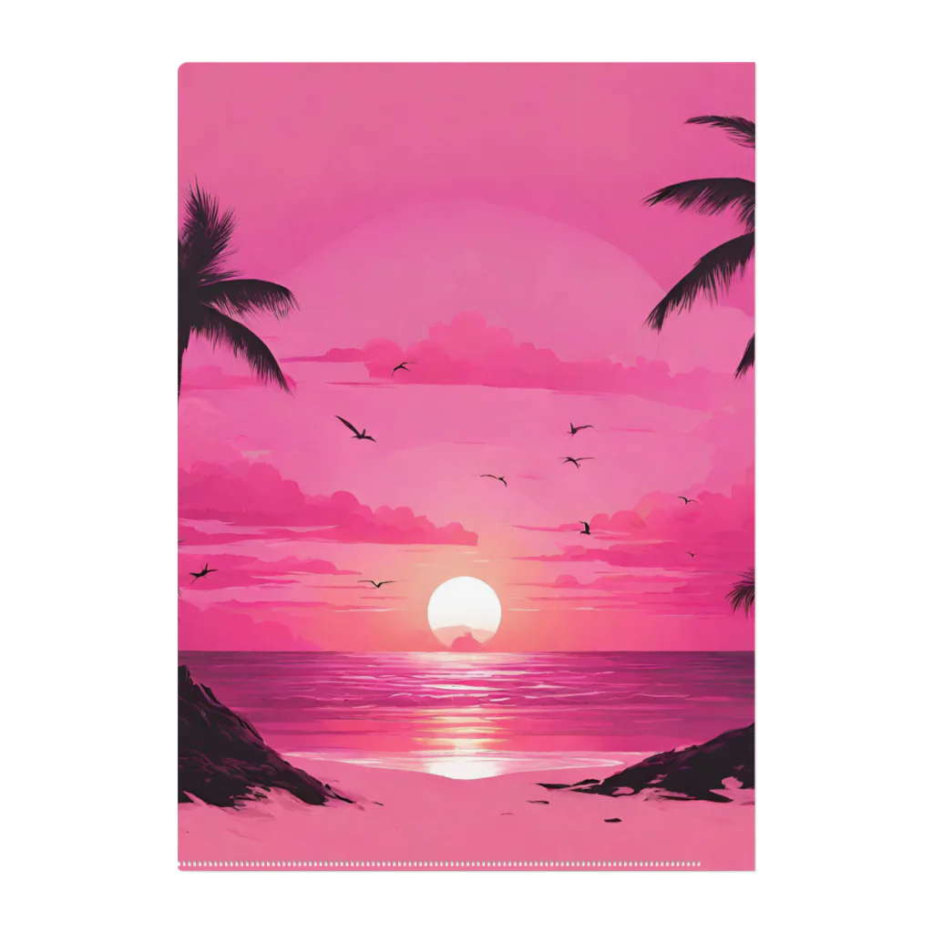 Sea Side TropicalのTropical Beach Surfer Clear File Folder