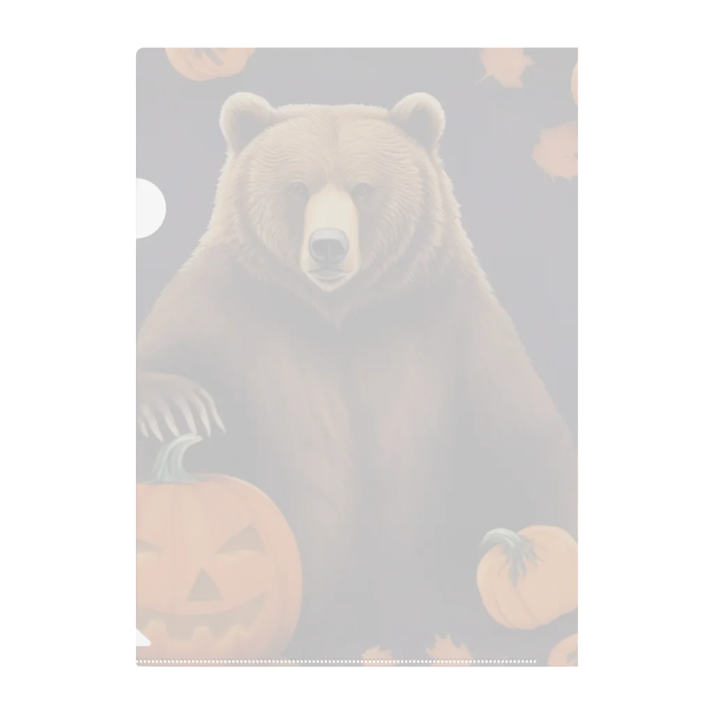 ToToMoの【ハロウィン】グリズリー２ Clear File Folder