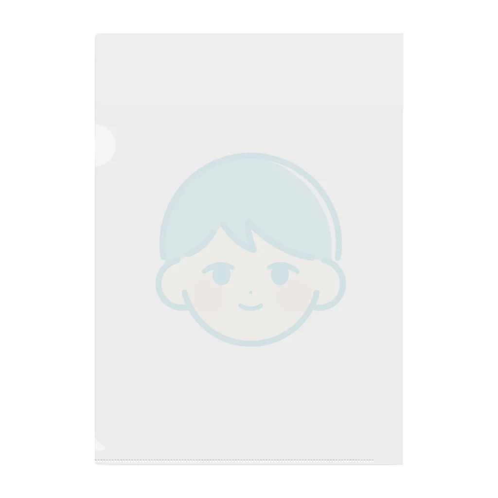 ashitakara_honkidasuのboy_line blue Clear File Folder