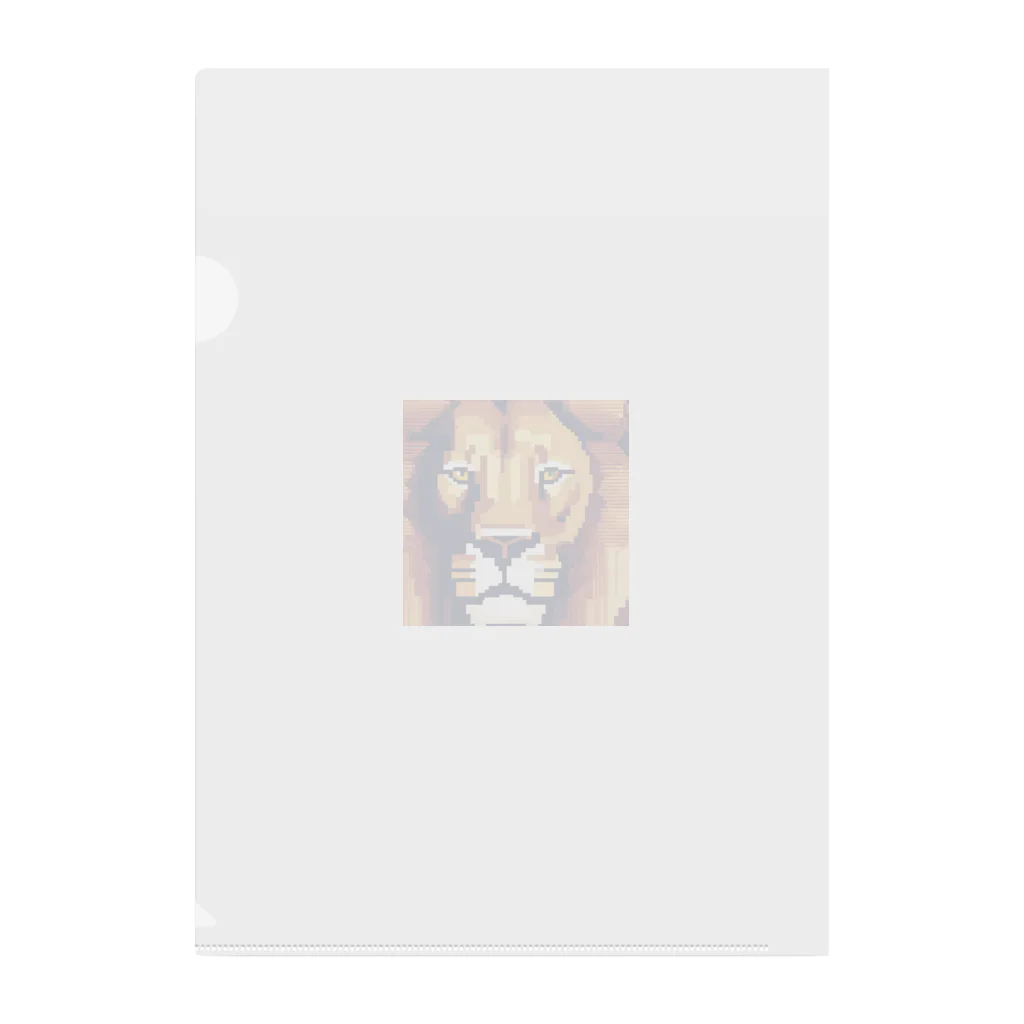 DJシャークのドット絵ライオン Clear File Folder