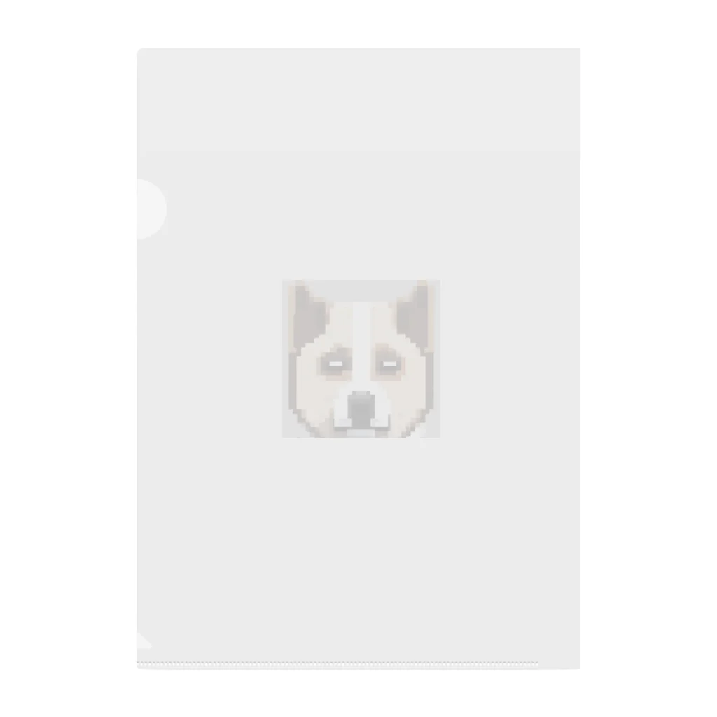 たるほのお店のピクセルアートのかわいい秋田犬 Clear File Folder