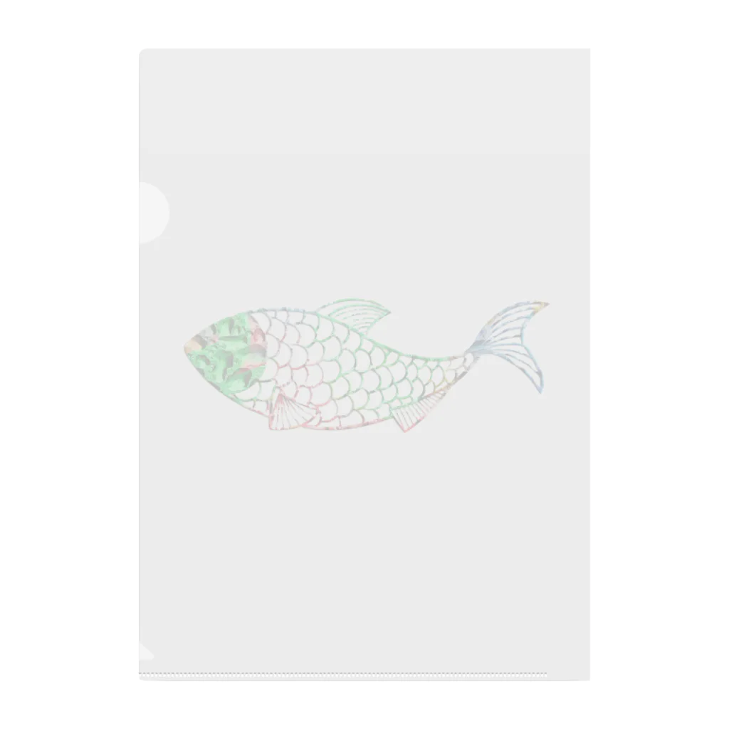 mumusの魚　water drop Clear File Folder