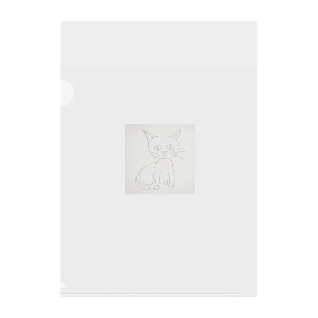 Kemasatariの猫の絵 Clear File Folder