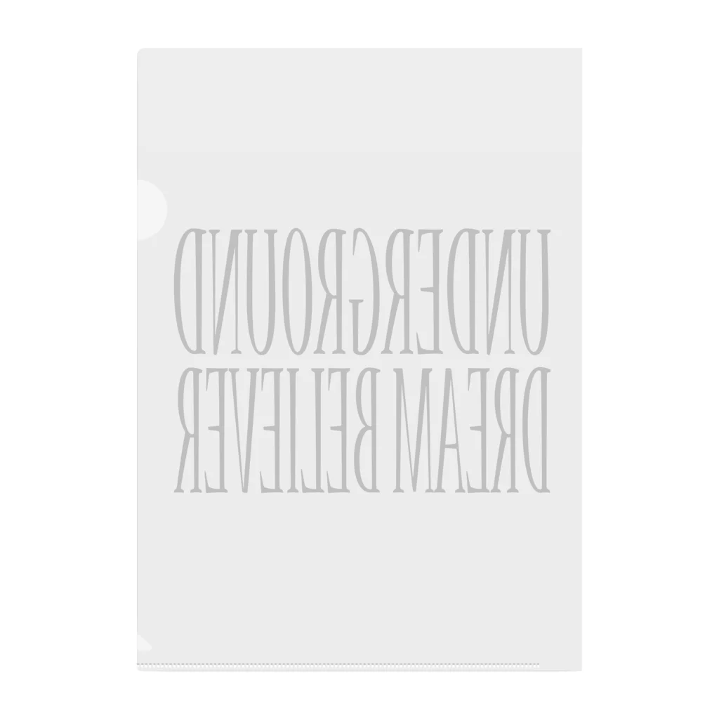 BLACK SHEEP ORIGIN SUZURI SHOPのUNDERGROUD DREAM BELIEVER Clear File Folder
