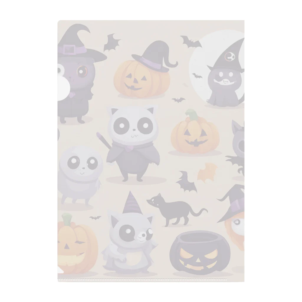 ワンダーワールド・ワンストップのたくさんのかわいいハローウィーンキャラクター④ Clear File Folder