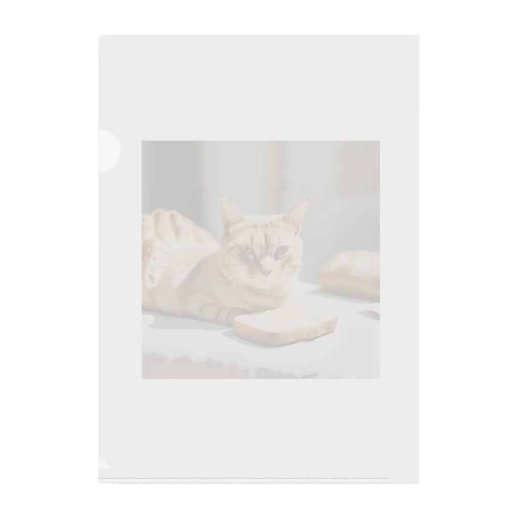 猫雑貨屋　ねこまろのパンの化身、茶トラ Clear File Folder