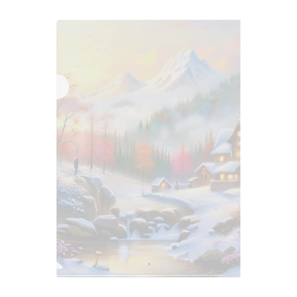 P.H.C（pink house candy）の幻想的な雪景色のグッズ Clear File Folder