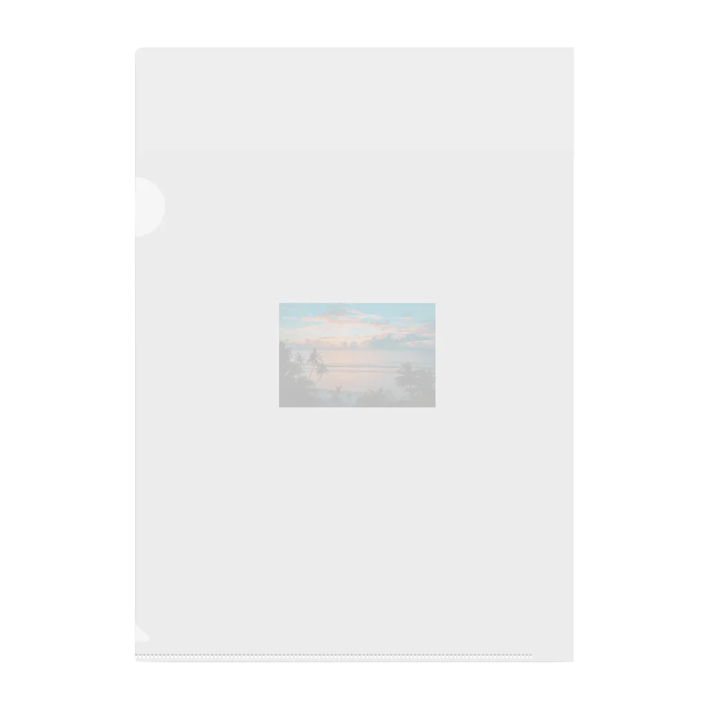 KSK SHOPの海と夕陽のコントラスト Clear File Folder