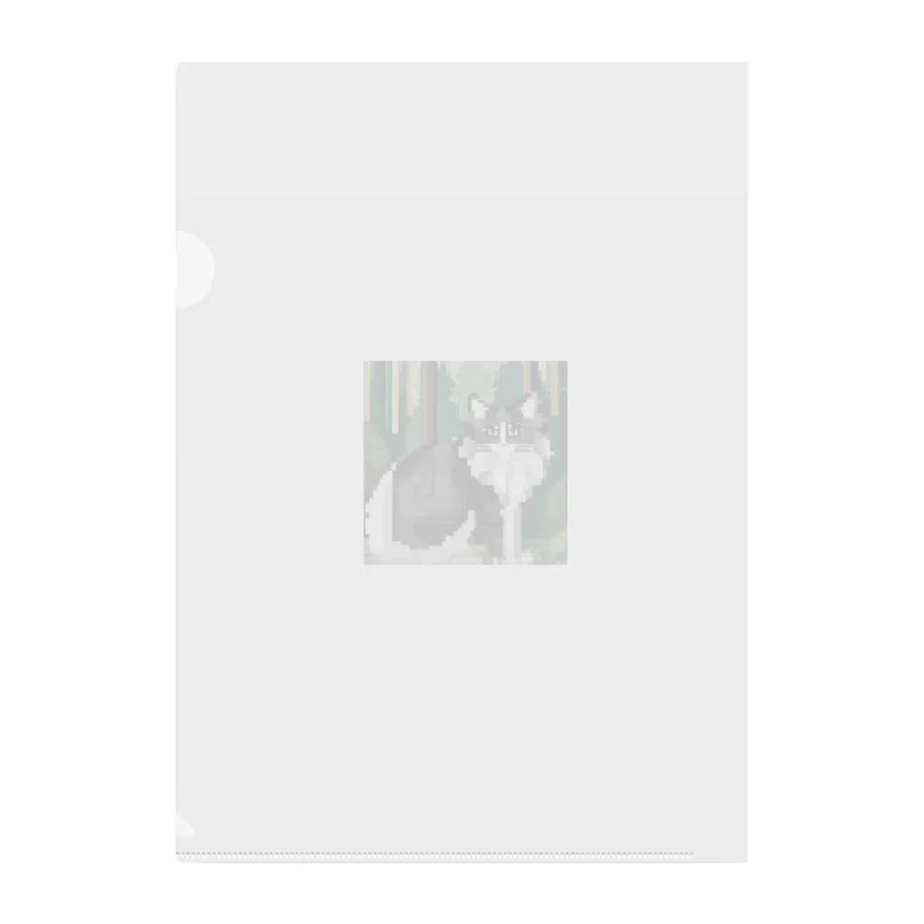 kindonesiaのドット絵のアメリカンショートヘア Clear File Folder