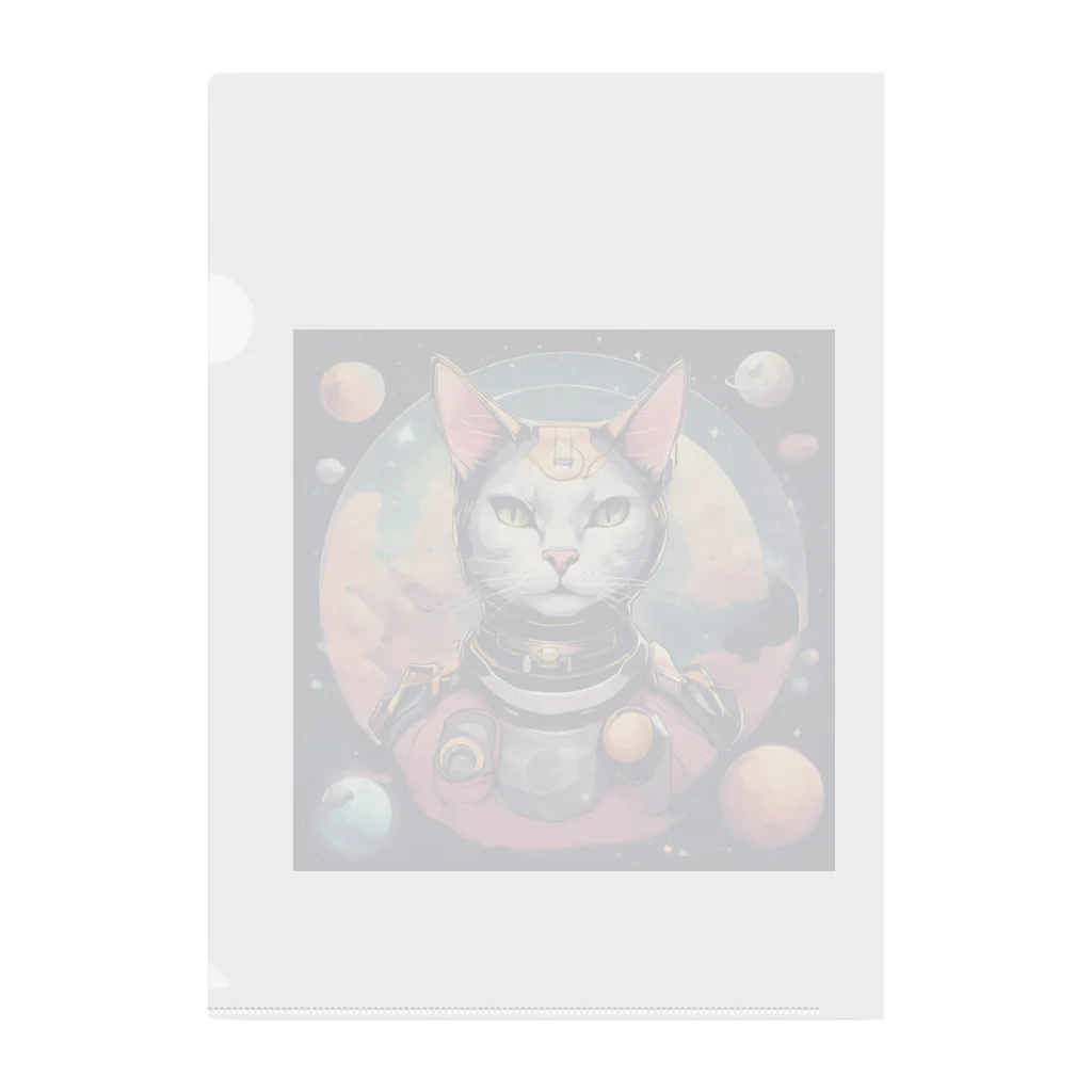 猫雑貨屋　ねこまろのにゃんこ宇宙の彼方へ Clear File Folder