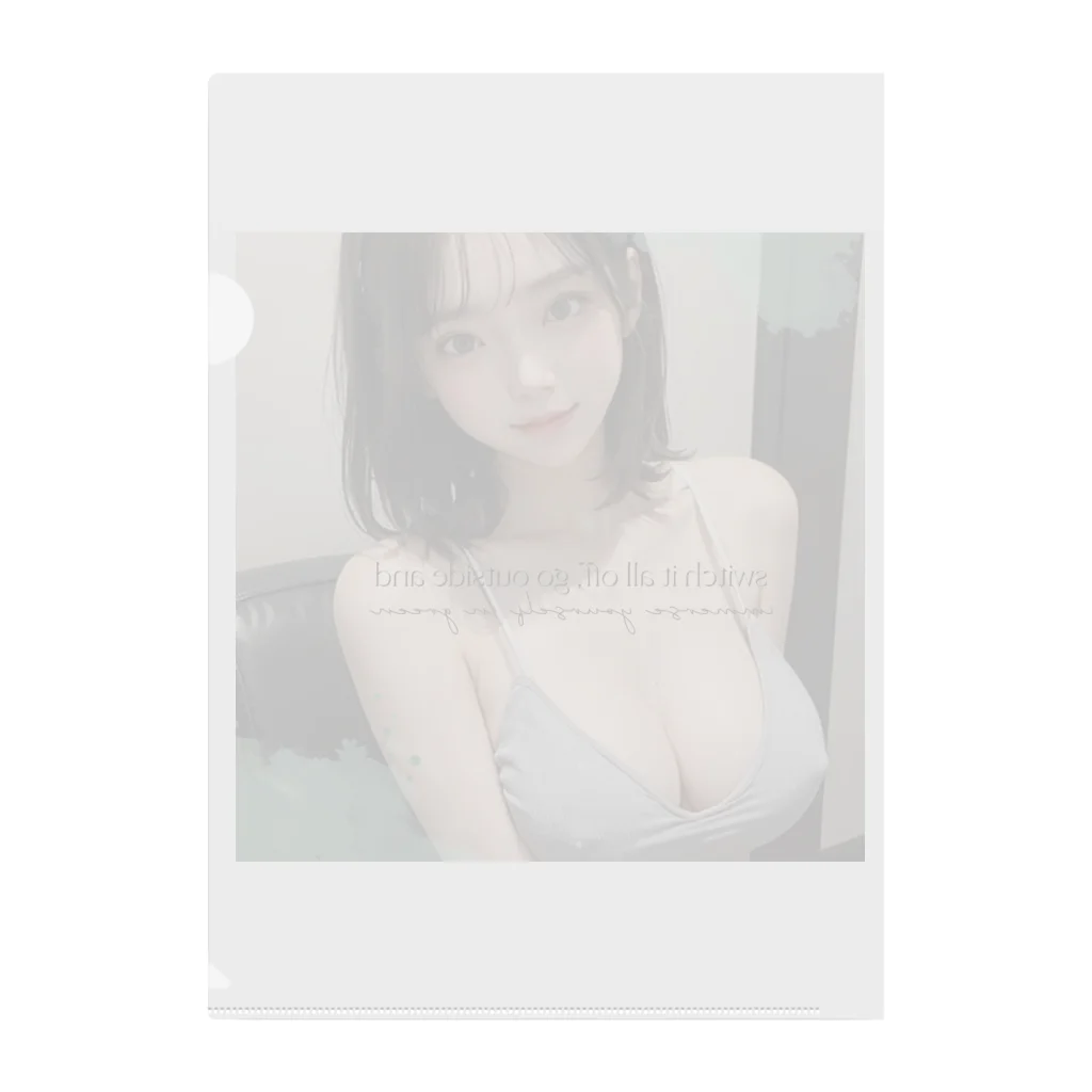 sounya sounyaの美女 図鑑（ニットブラ） Clear File Folder