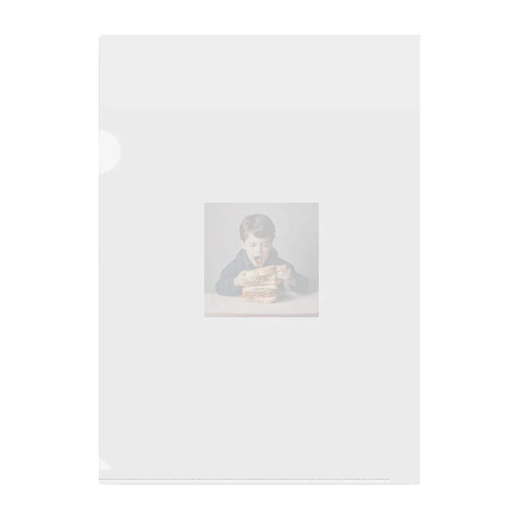 Sun'sのホットサンド少年 Clear File Folder