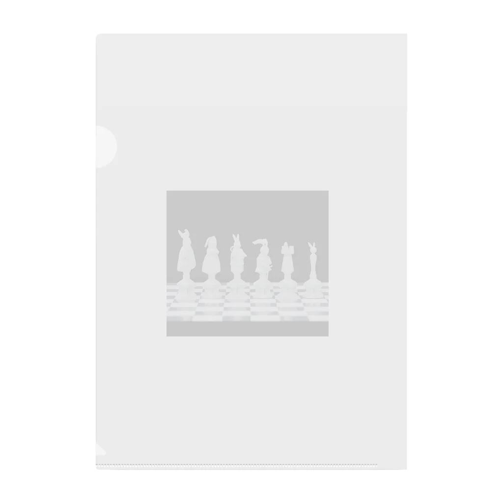 鬼鞍 ONIKURAのRabbit Chess Ⅱ white Clear File Folder