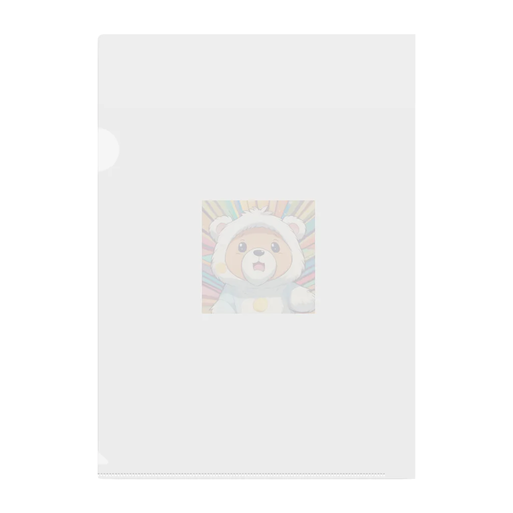 maloneyの被りものクマちゃん Clear File Folder