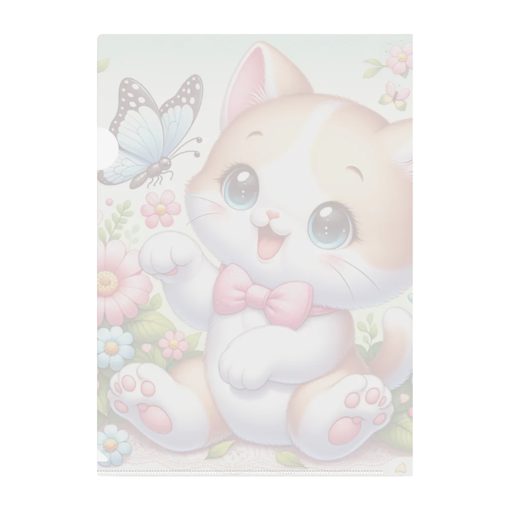 Enigma_Whispererのリボン子猫 Clear File Folder