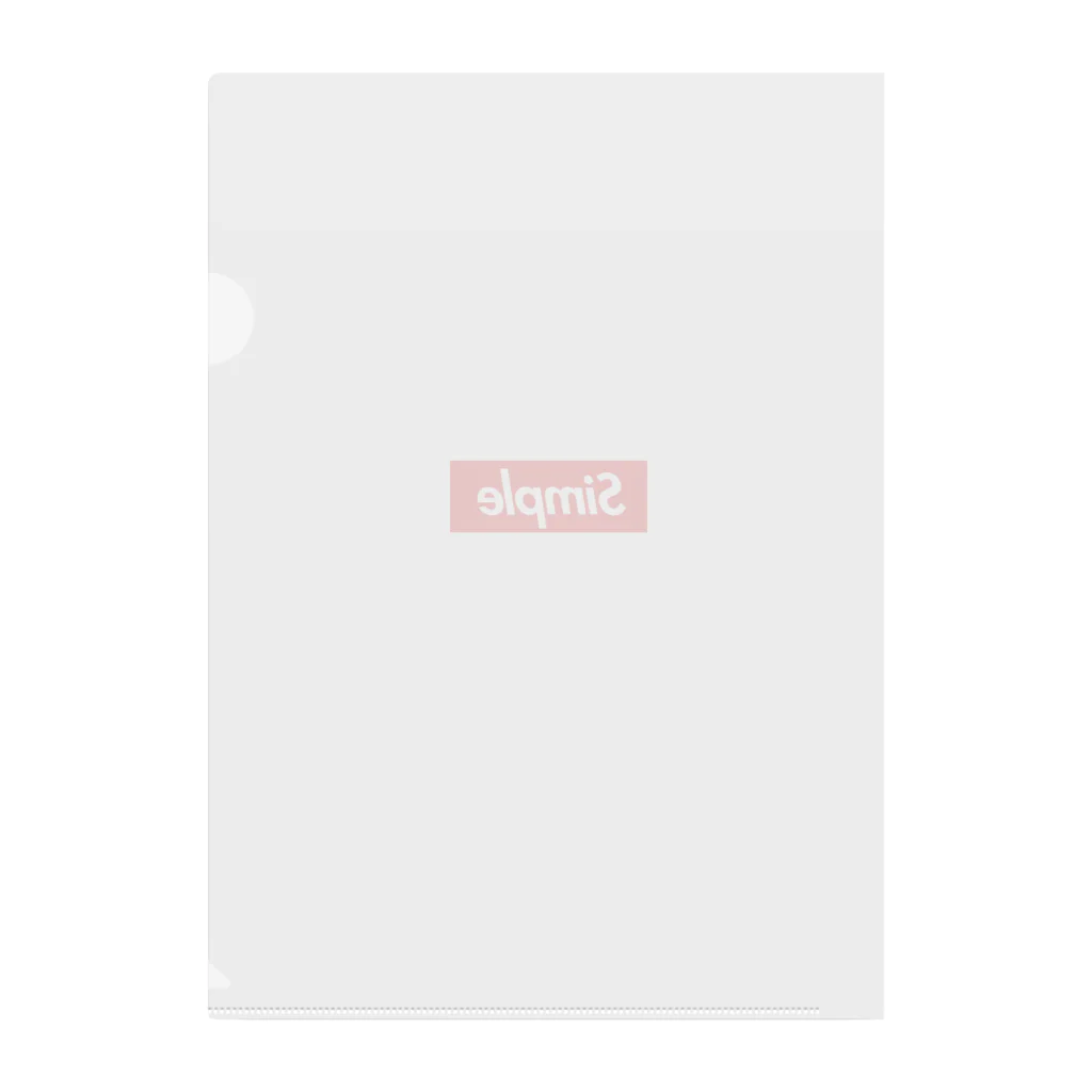 おもしろいTシャツ屋さんのシンプル　SIMPLE Clear File Folder