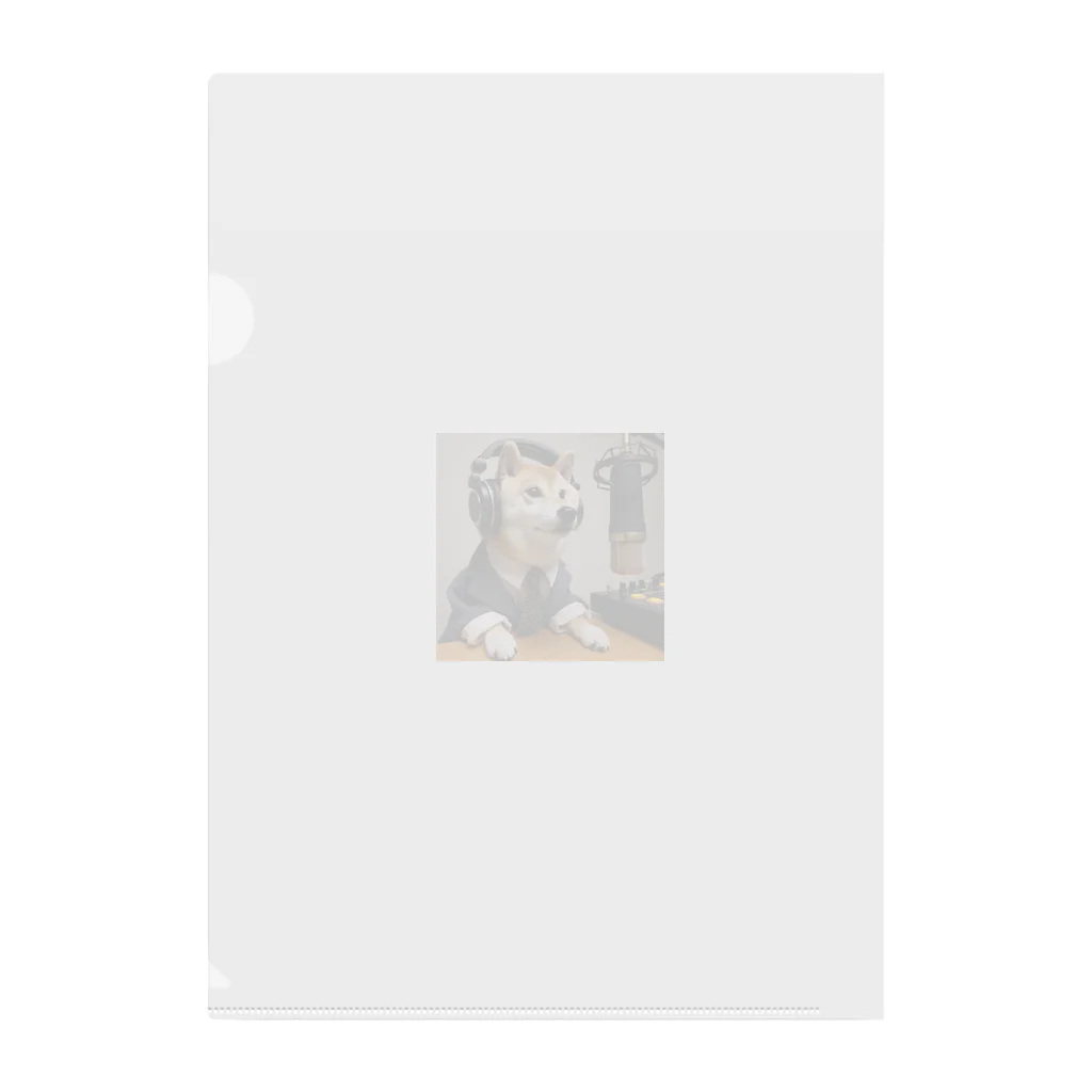 0416artの柴犬ラジオ Clear File Folder