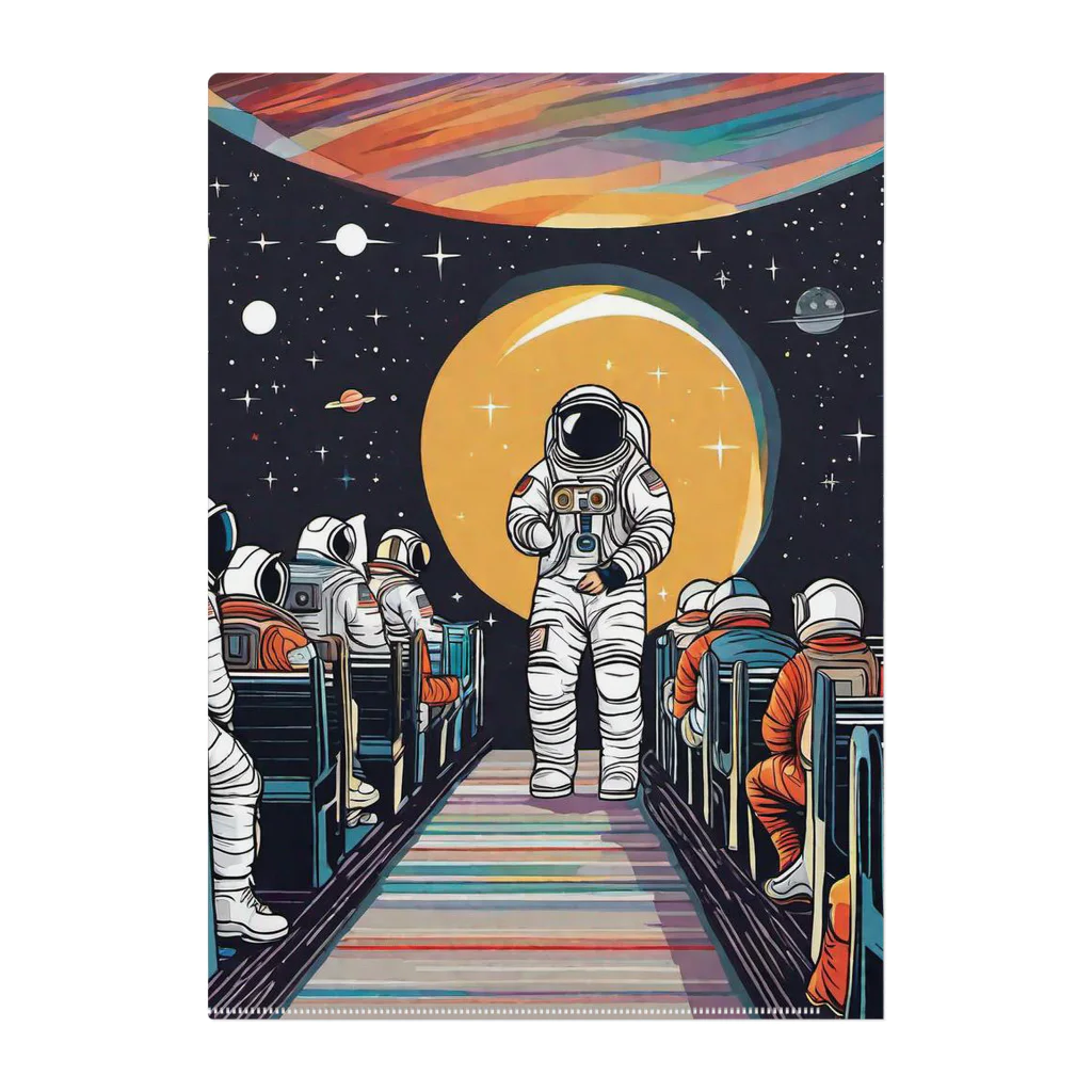 宇宙開発デザイン科の宇宙ムーン教の教え Clear File Folder