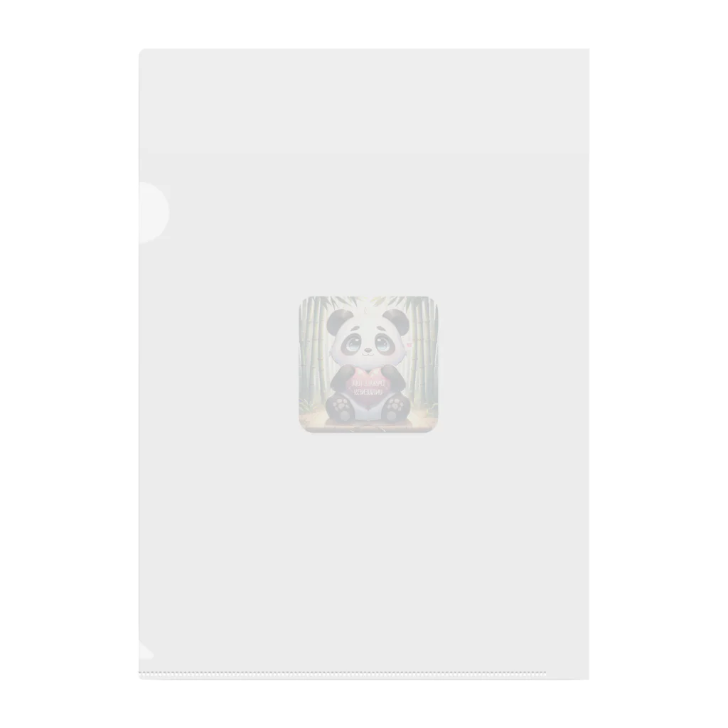 chikarabizのかわいいパンダ、イラストのグッズ Clear File Folder