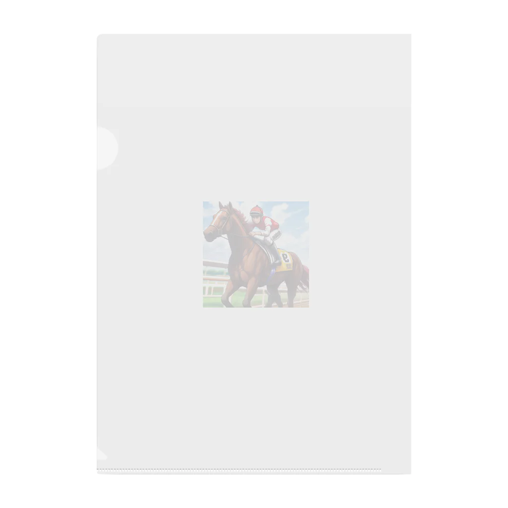 KSK SHOPの競馬(horse racing) Clear File Folder