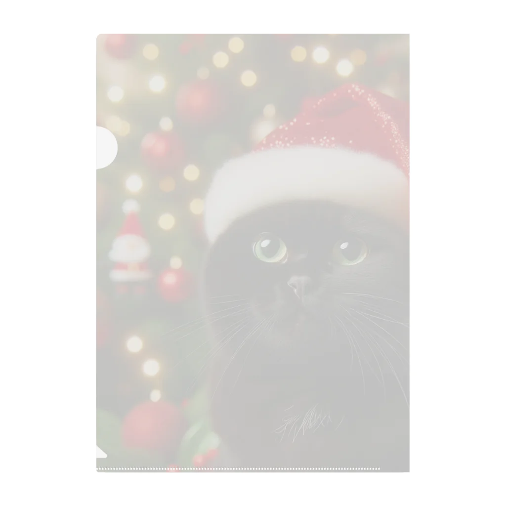 kurone🐈‍⬛の黒猫のクリスマス🐈‍⬛🎄 Clear File Folder
