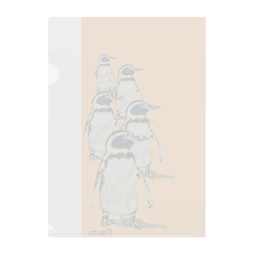 Shiho工房のペンギン軍団 Clear File Folder