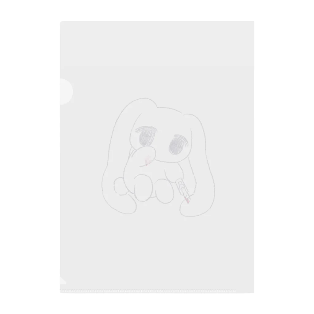 あくむ病院のしんどみうさぎちゃん Clear File Folder