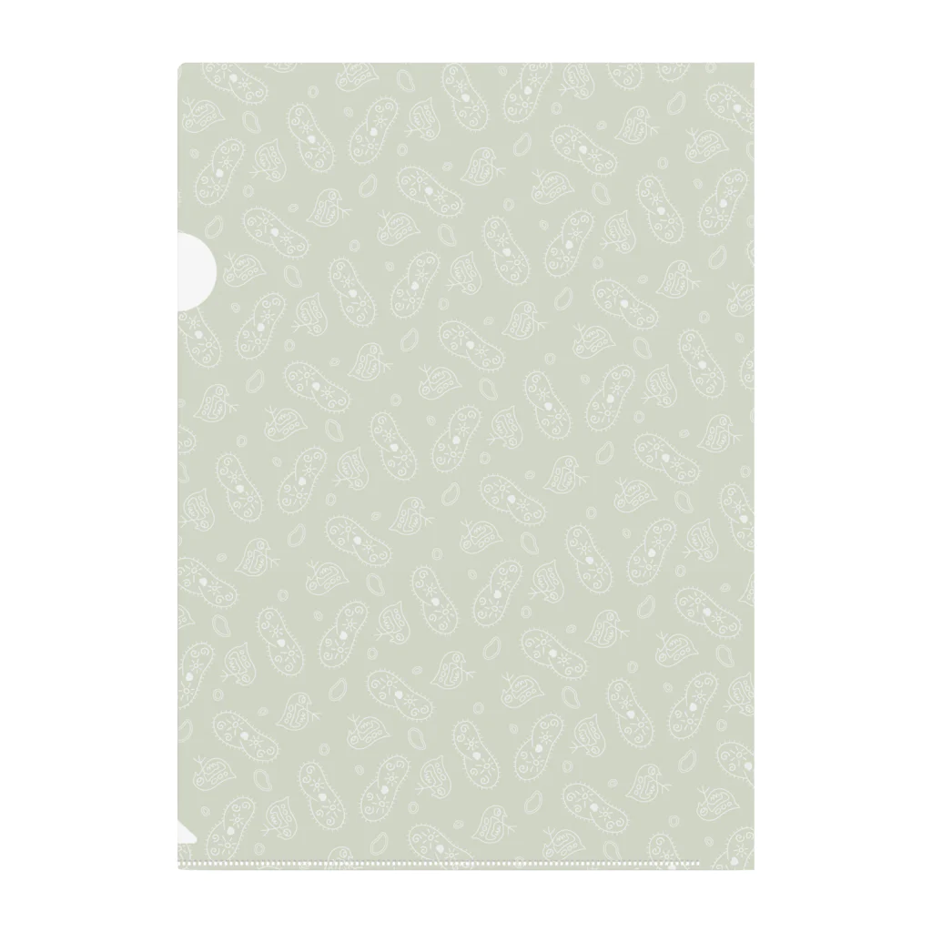 B-catの微生物パターン緑_アイテムいろいろ Clear File Folder
