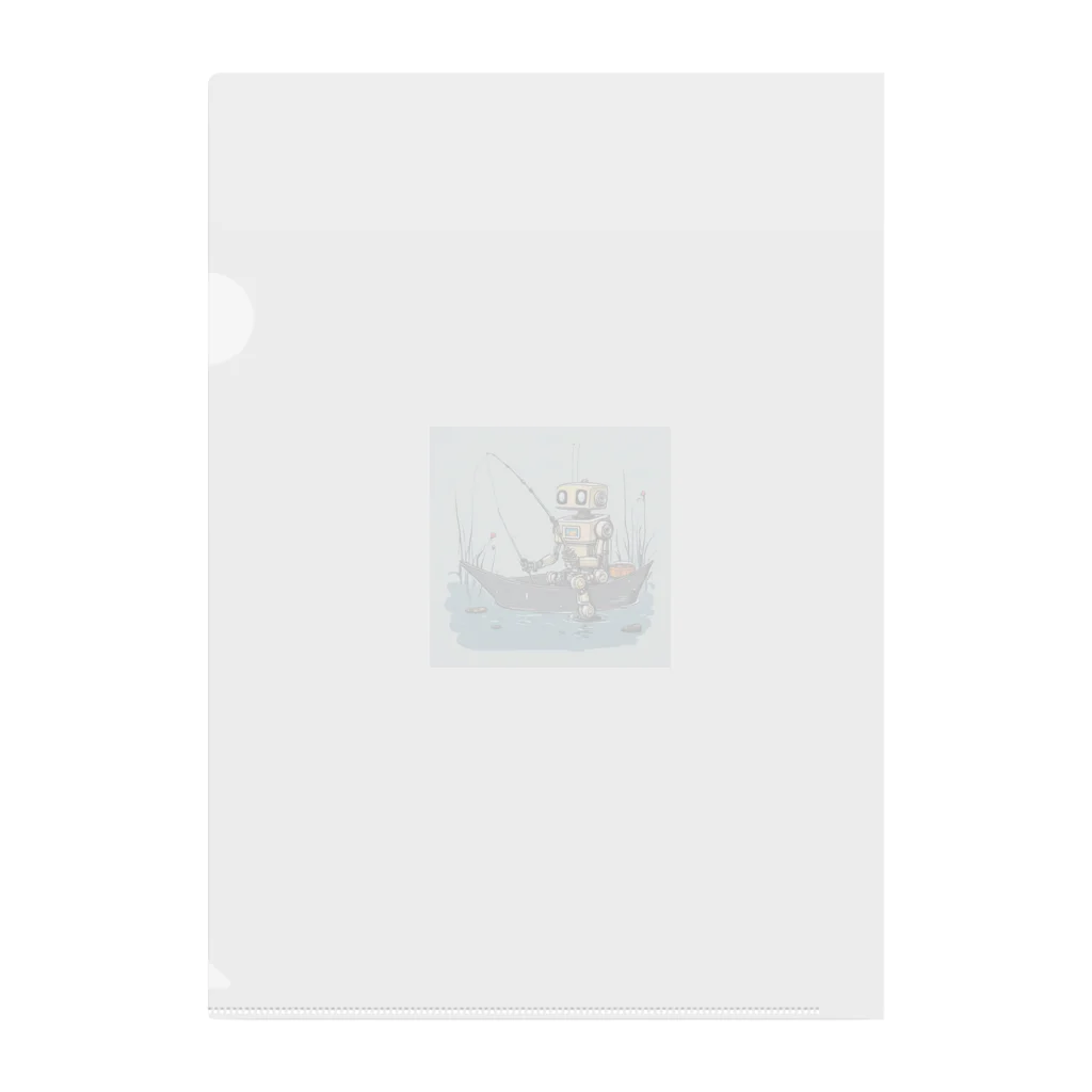 No Fishing No Life の釣りロボット Clear File Folder