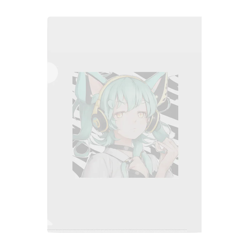 VOCALOID風な商品をのVOCALOID風 猫耳ちゃん Clear File Folder