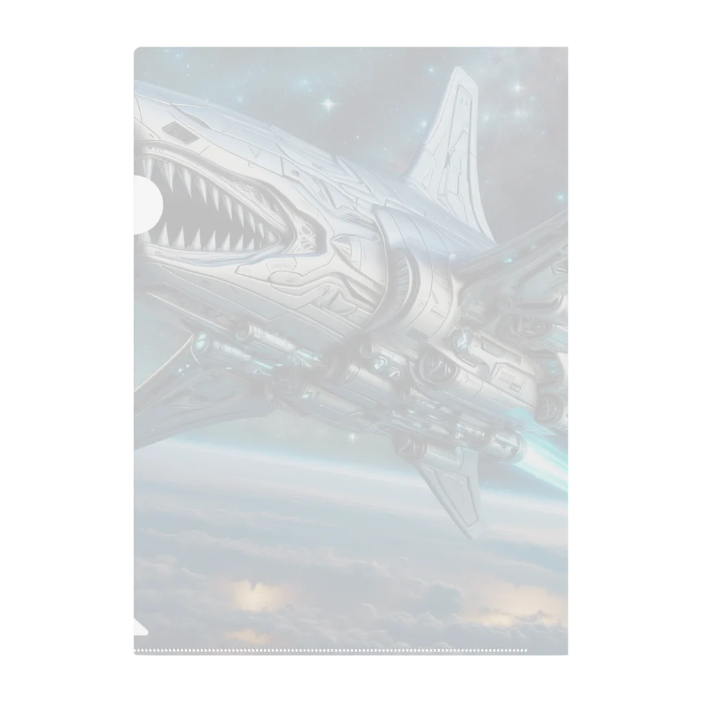 RISE　CEED【オリジナルブランドSHOP】のサメの宇宙船 Clear File Folder