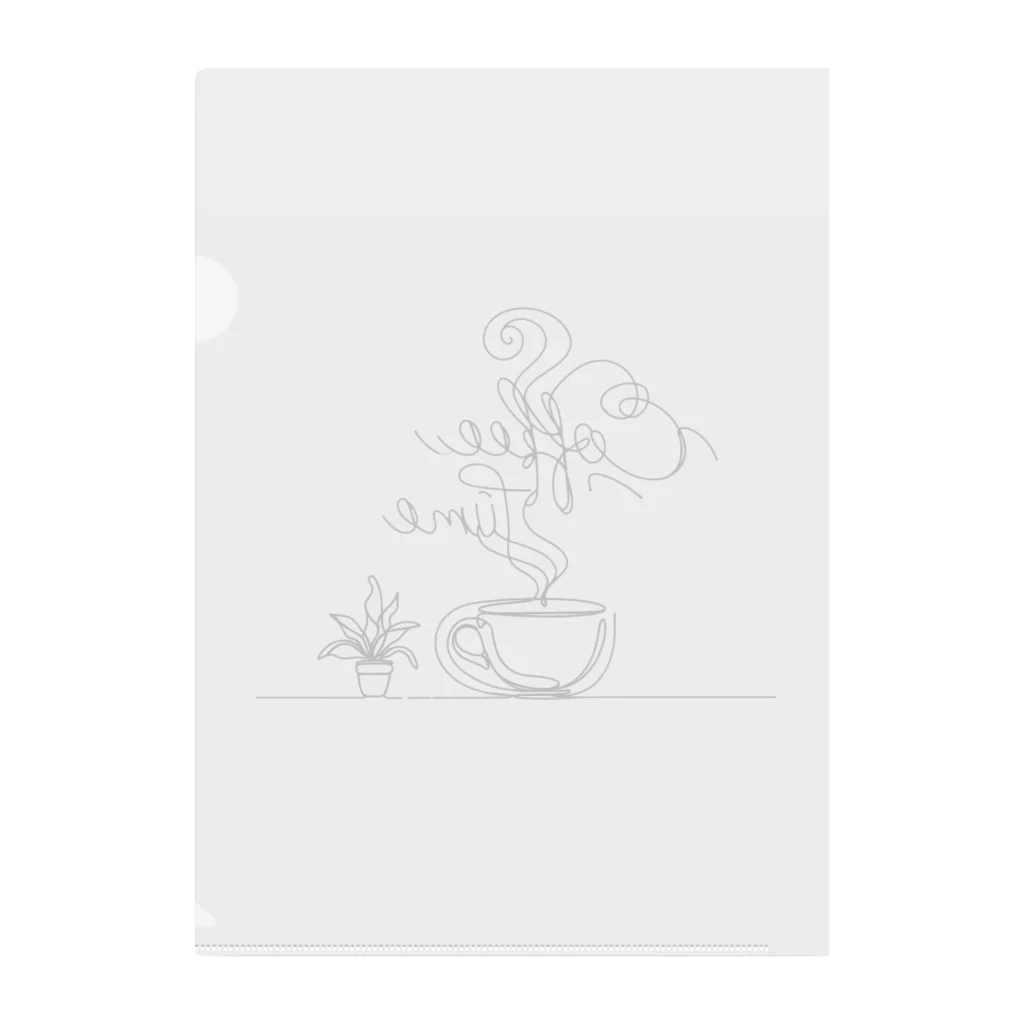 niko&PANDA shopのcoffeetime Clear File Folder