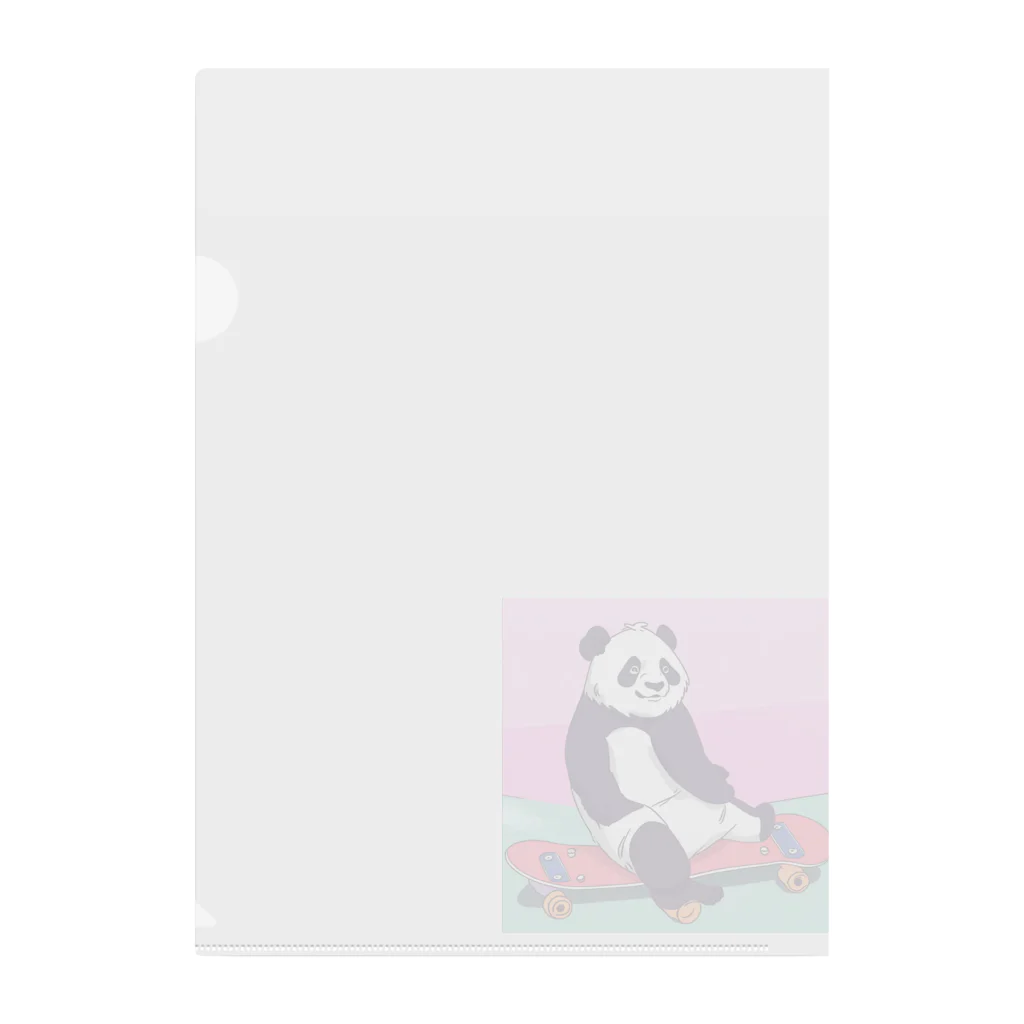 yacco-のお店のある日のぱんだ Clear File Folder