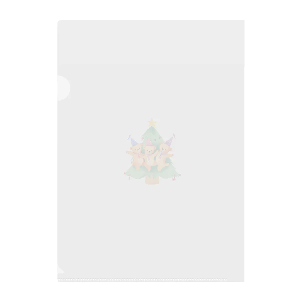 yugorohouseのクリスマスベアーズ Clear File Folder