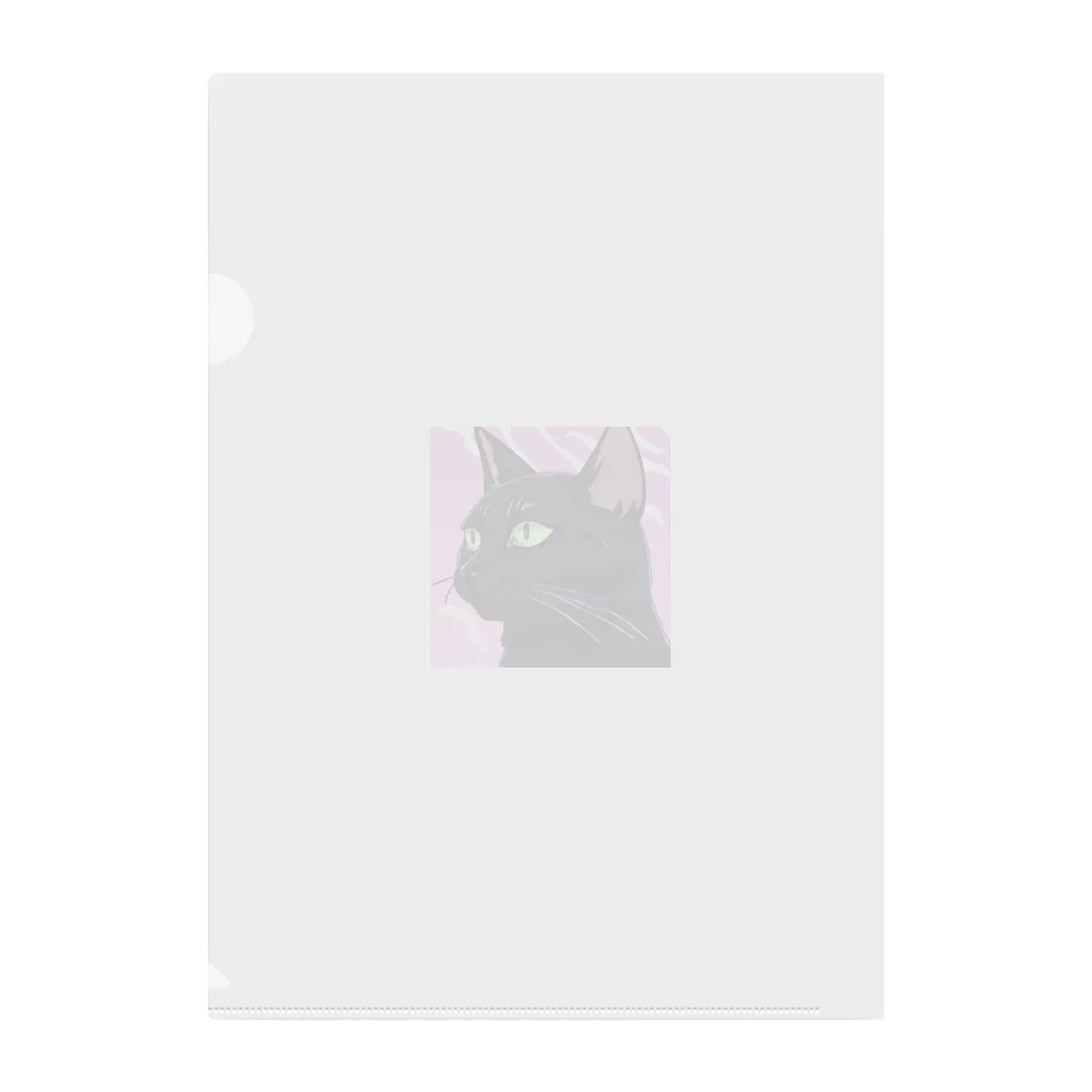 73GTCのかっこいい黒猫3 Clear File Folder