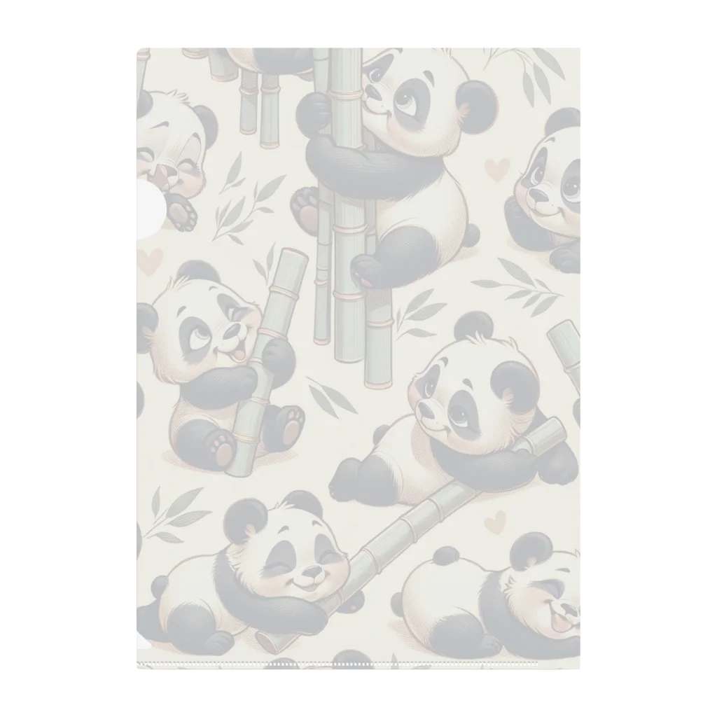 SAI.AI【ビンテージアニマル】のpandas【ビンテージアニマル】 Clear File Folder