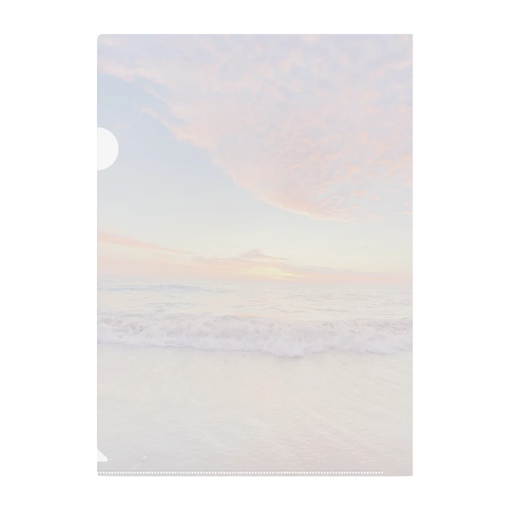 海と空と影のecho pink Clear File Folder
