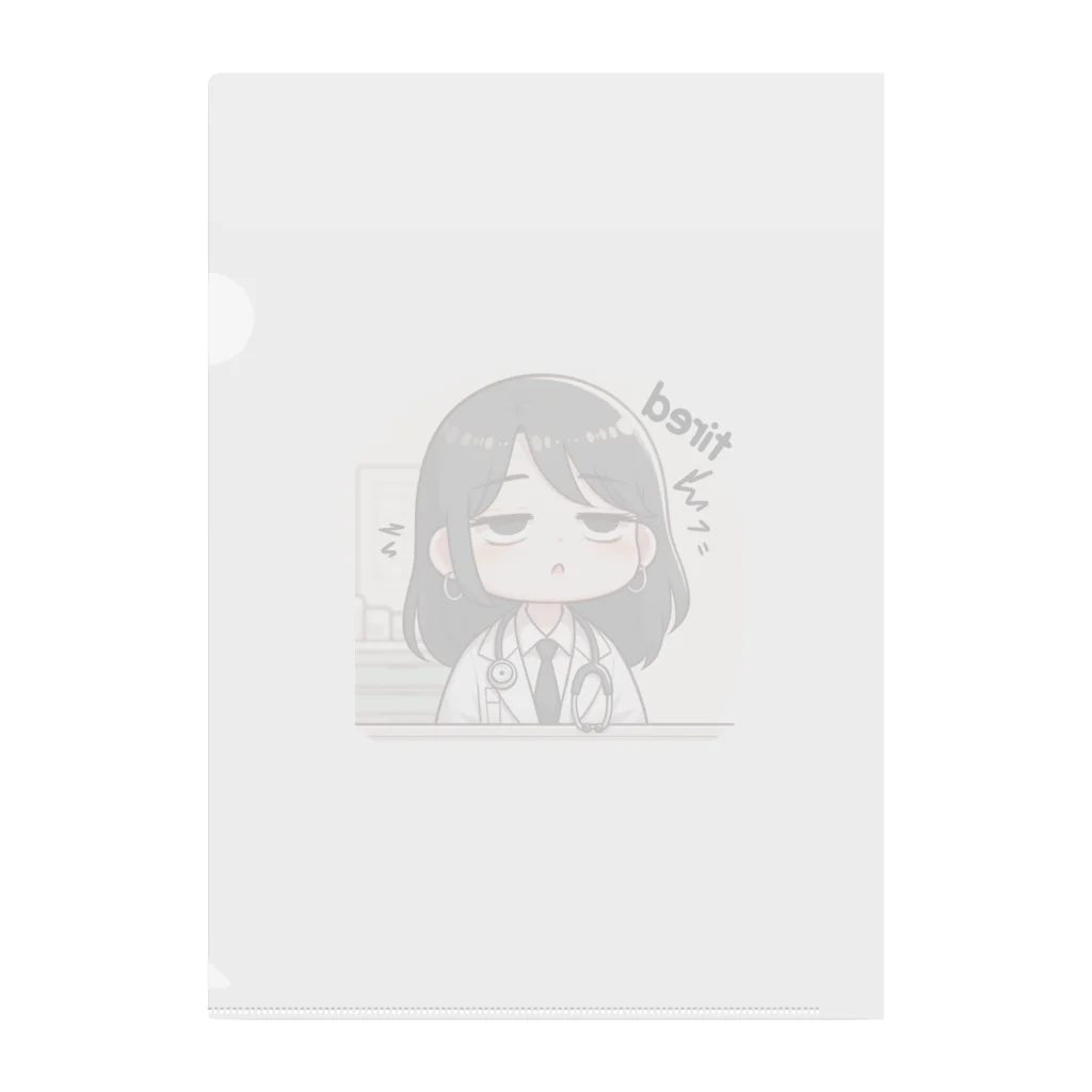 MIKAMIN SHOPのドクター♡感情日記（TIRED） Clear File Folder
