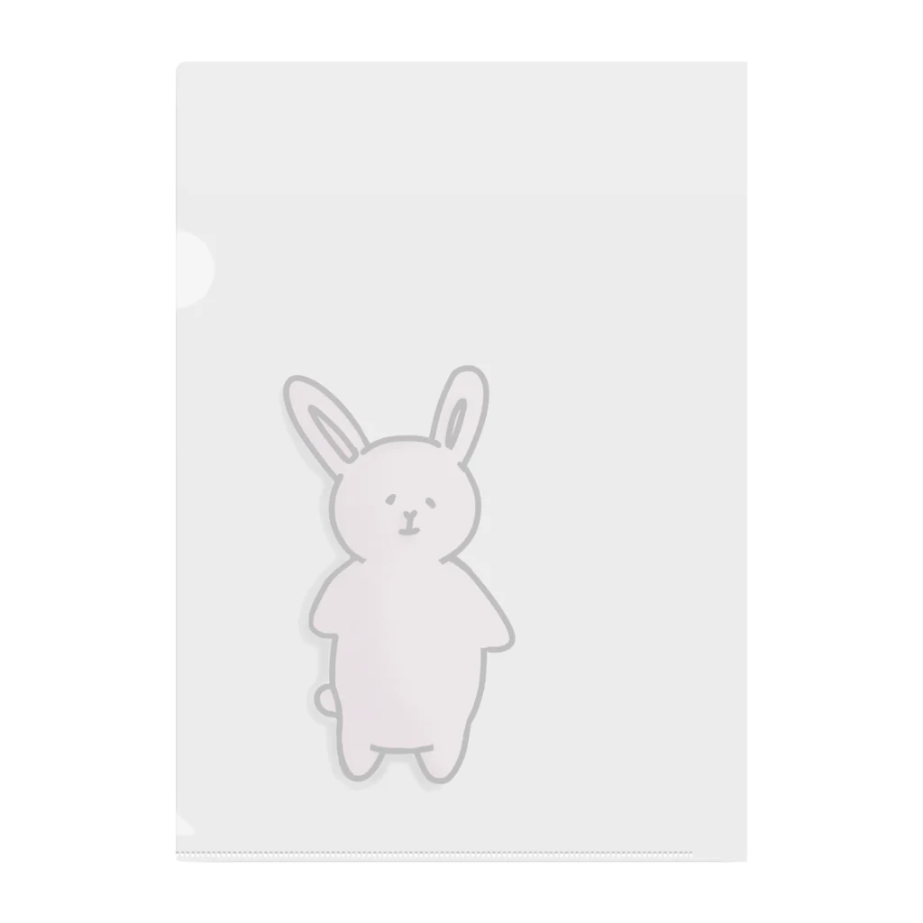 みつまめこshopのポテっとうさぎ Clear File Folder