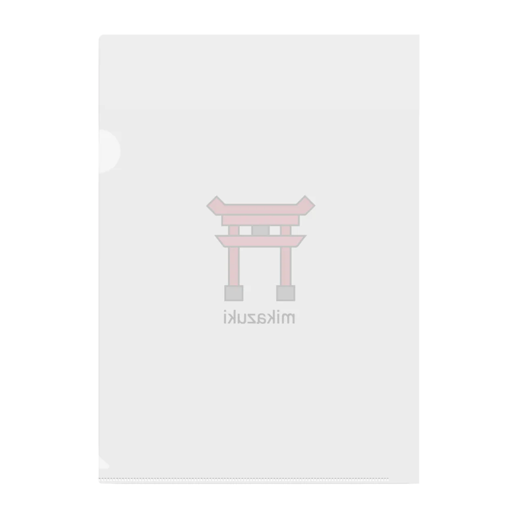 Mikazuki Designのかわいい　鳥居ロゴ　オリジナルグッズ Clear File Folder