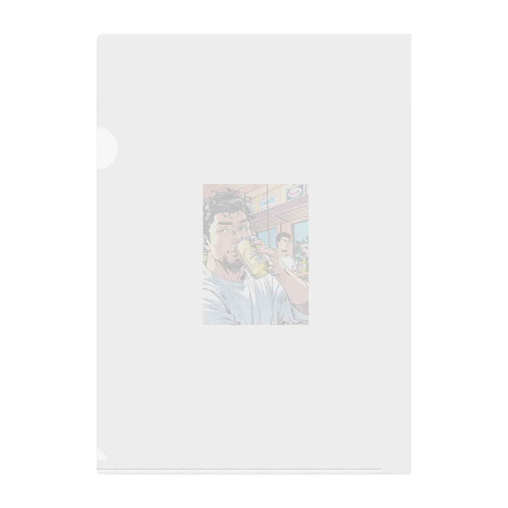 シロクロチャンネル　クロのアメリカン Clear File Folder