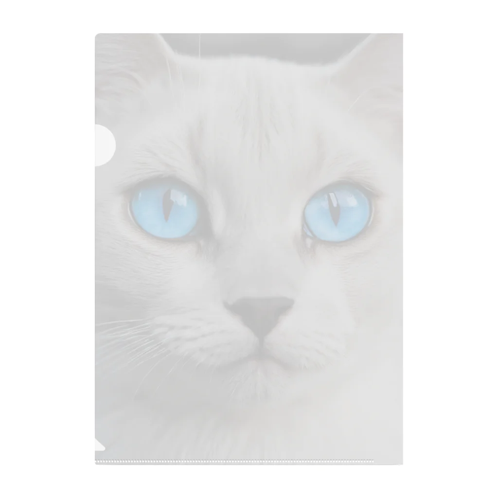 ソラトラの青目の猫 Clear File Folder