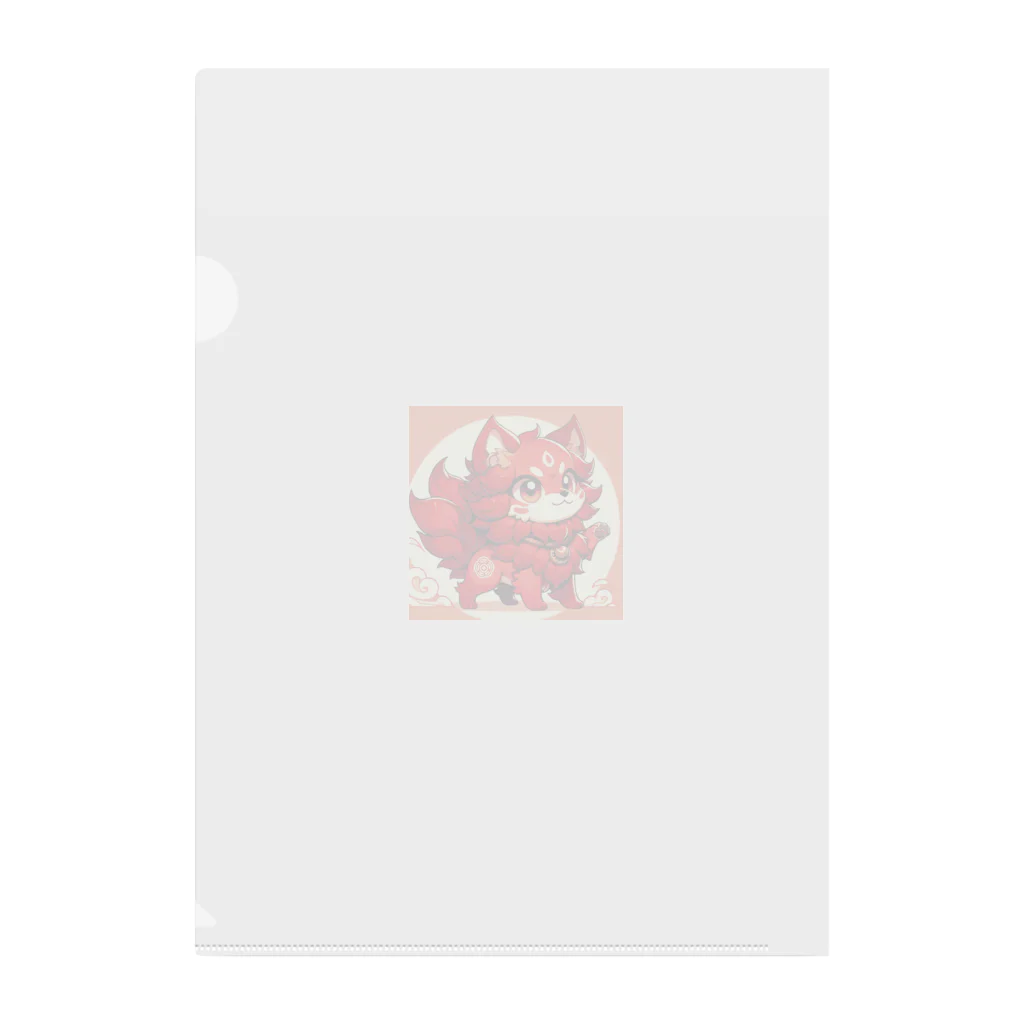 AutoArtistryのかわいいシーサーのアニメ風イラストグッズ Clear File Folder