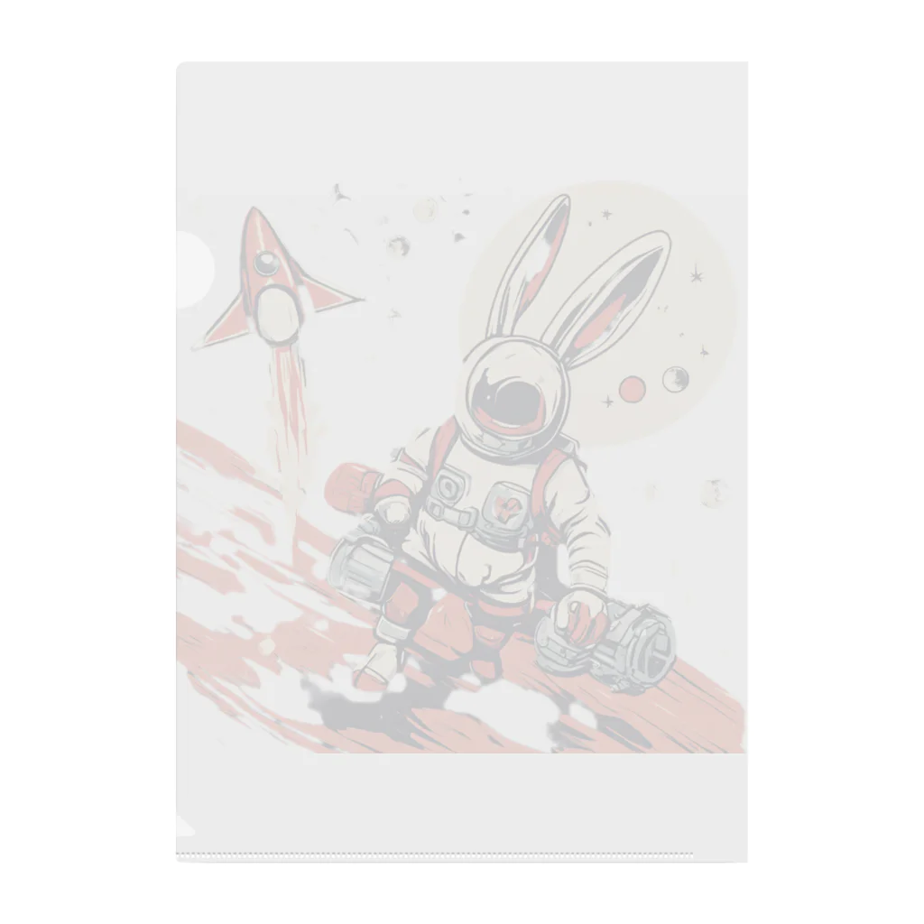 ロケットうさぎのロケットうさぎ　平和維持 Clear File Folder