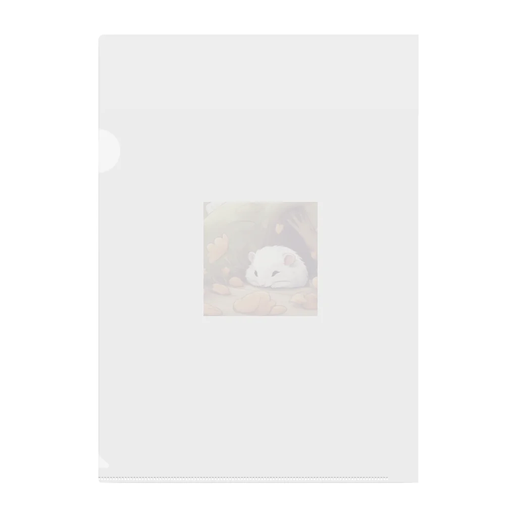 Mioキャンバスの夢工房　 の寝ているハムスター Clear File Folder