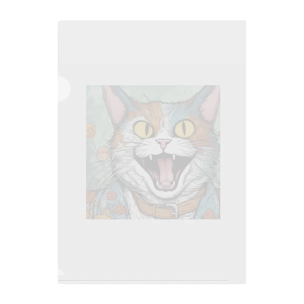 washi-and-washichanのゲス猫 Clear File Folder