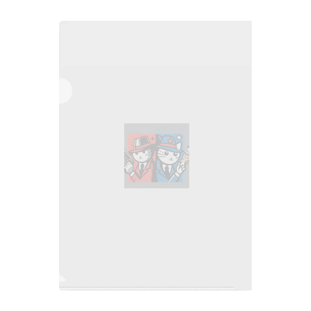 はまみるのライバル同士の猫 Clear File Folder