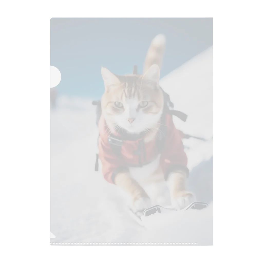 GoldCatの雪猫 Clear File Folder